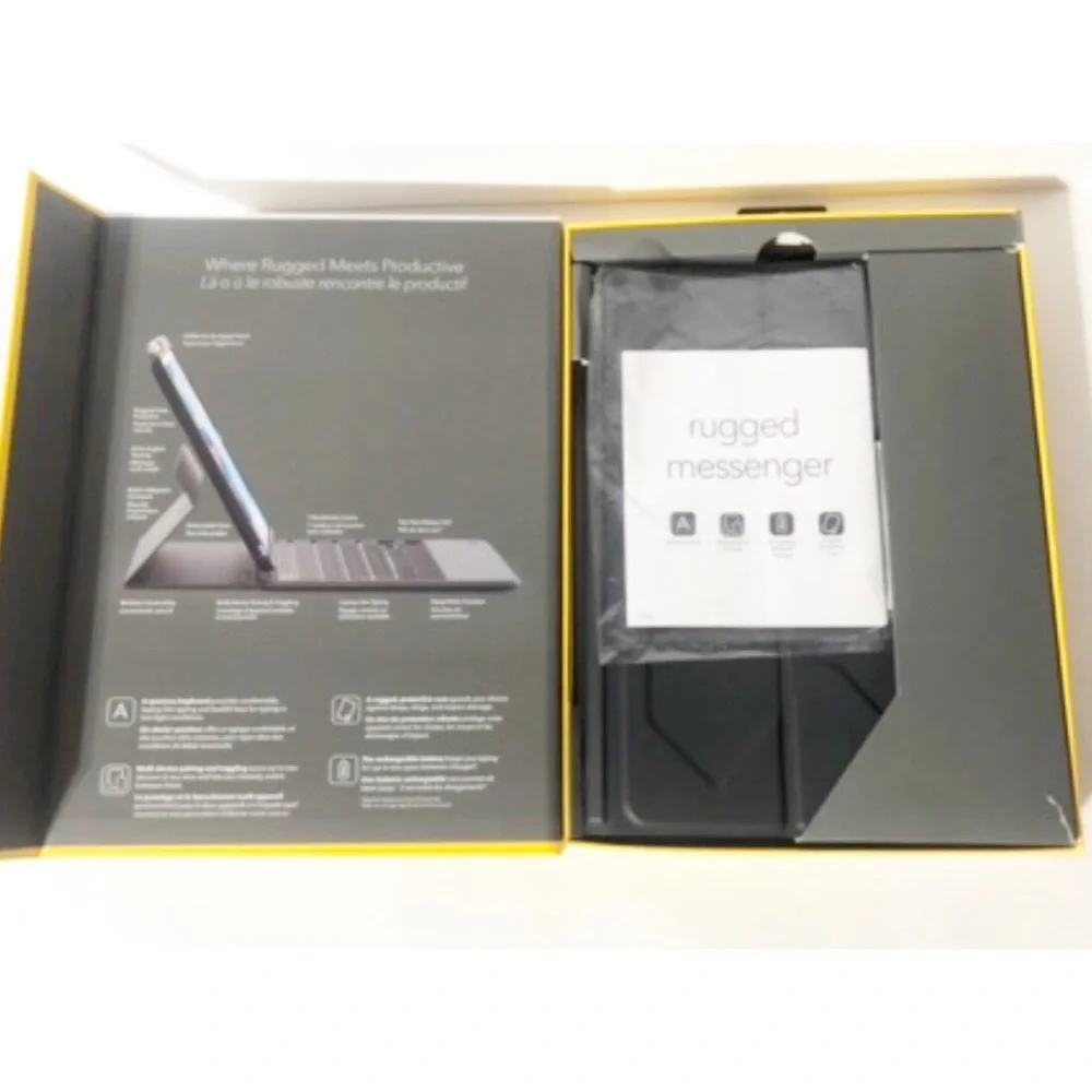 ZAGG ID9RMK-BB0 Rugged Messenger Wireless Keyboard & Detachable Case, NEW